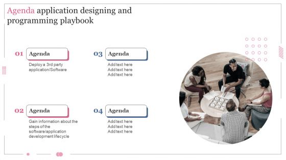 Agenda Software Designing And Development Playbook Background PDF Agenda Software Designing And Development Playbook Background PDF