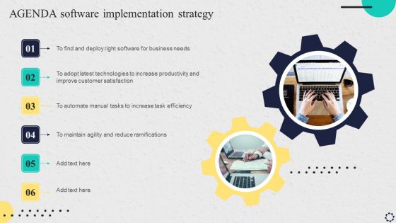 Agenda Software Implementation Strategy Clipart PDF