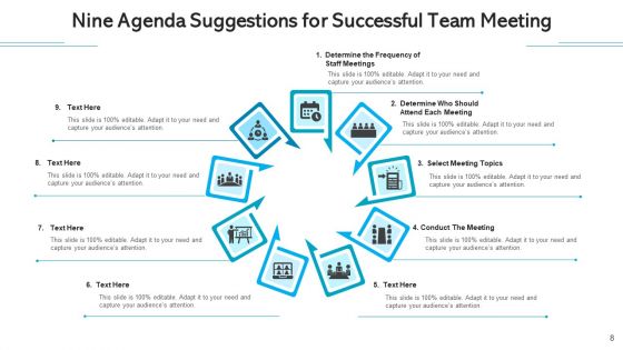 Agenda Suggestions For Successful Team Meeting Staff Determine Ppt PowerPoint Presentation Complete Deck With Slides