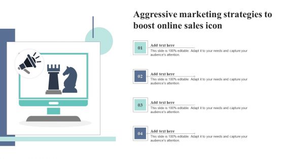 Aggressive Marketing Strategies To Boost Online Sales Icon Infographics PDF