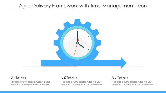 Agile Delivery Framework With Time Management Icon Ppt Visual Aids Outline PDF