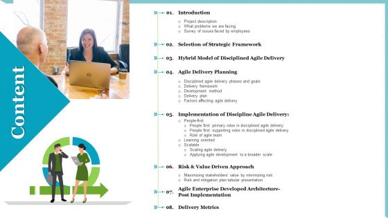 Agile Delivery Methodology For IT Project Content Ppt Icon Visual Aids PDF