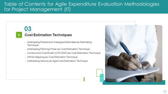 Agile Expenditure Evaluation Methodologies For Project Management IT Ppt PowerPoint Presentation Complete Deck With Slides