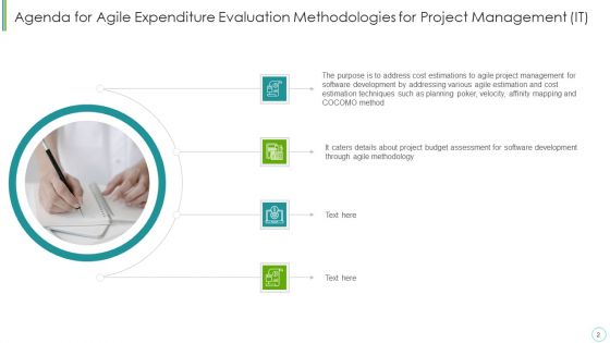 Agile Expenditure Evaluation Methodologies For Project Management IT Ppt PowerPoint Presentation Complete Deck With Slides