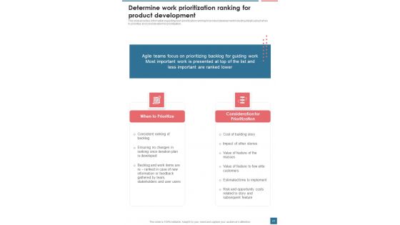 Agile Framework Playbook For Project Management Template