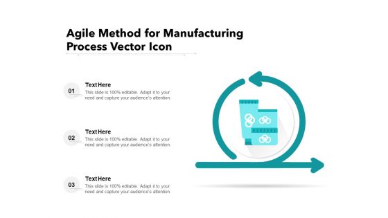 Agile Method For Manufacturing Process Vector Icon Ppt PowerPoint Presentation Gallery Tips PDF