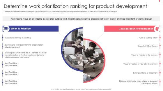Agile Playbook For New Product Improvement Determine Work Prioritization Ranking For Product Development Download PDF