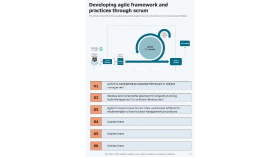 Agile Software Development Lifecycle Playbook Template