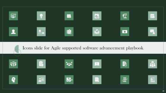 Agile Supported Software Advancement Playbook Ppt PowerPoint Presentation Complete Deck With Slides