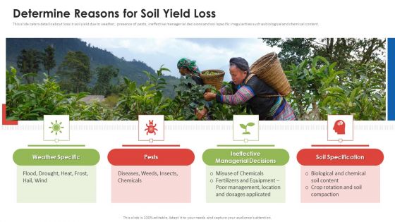 Agribusiness Startup Determine Reasons For Soil Yield Loss Pictures PDF