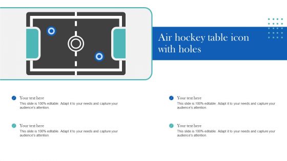 Air Hockey Table Icon With Holes Background PDF