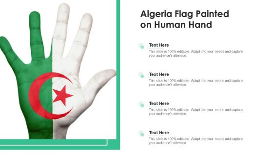 Algeria Flag Painted On Human Hand Ppt PowerPoint Presentation File Infographic Template PDF