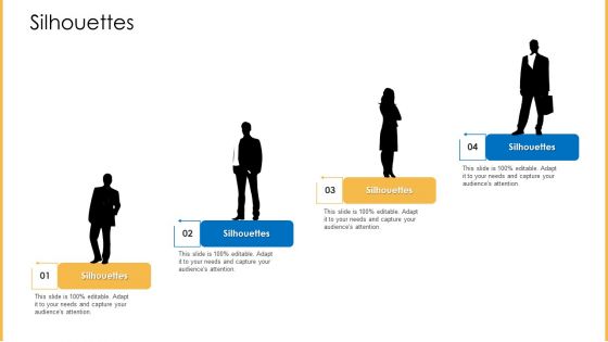 Amalgamation Marketing Pitch Deck Silhouettes Infographics PDF