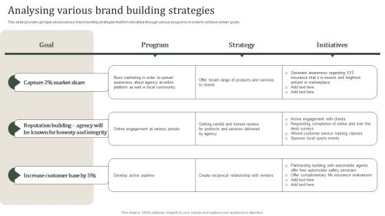 Analysing Various Brand Building Strategies Microsoft PDF