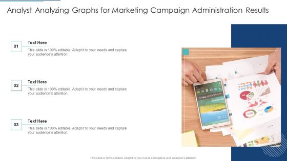 Analyst Analyzing Graphs For Marketing Campaign Administration Results Sample PDF