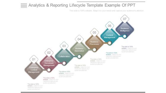 Analytics And Reporting Lifecycle Template Example Of Ppt