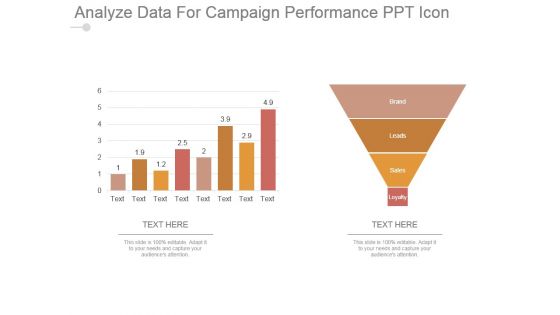 Analyze Data For Campaign Performance Ppt Icon