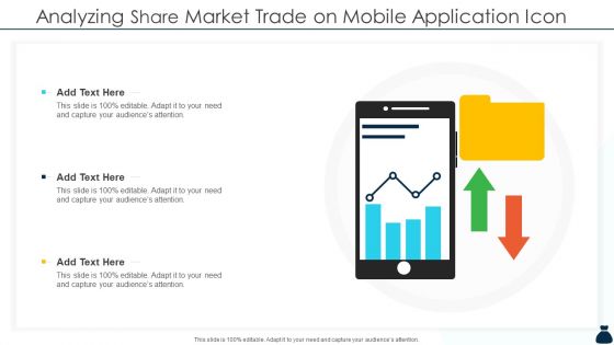Analyzing Share Market Trade On Mobile Application Icon Sample PDF