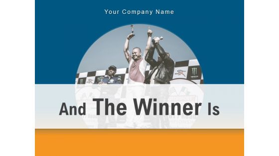 And The Winner Is Announcement Olympic Trophy Ppt PowerPoint Presentation Complete Deck