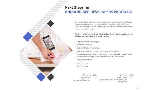 Android App Developers Proposal Ppt PowerPoint Presentation Complete Deck With Slides