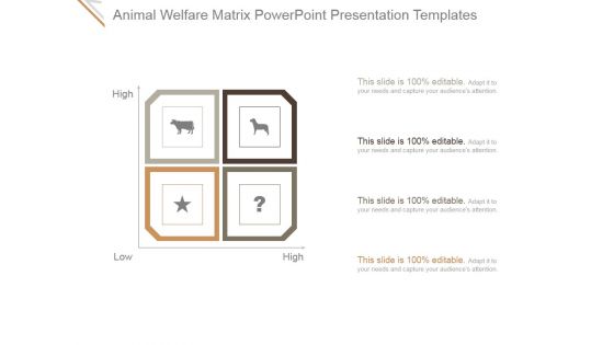 Animal Welfare Matrix Ppt PowerPoint Presentation Gallery