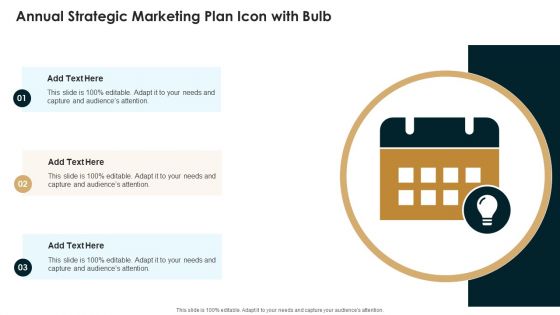 Annual Strategic Marketing Plan Icon With Bulb Introduction PDF Annual Strategic Marketing Plan Icon With Bulb Introduction PDF