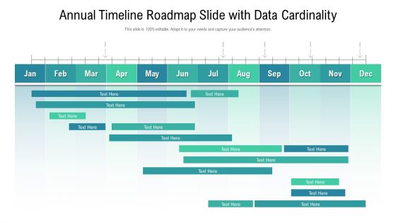 Annual Timeline Roadmap Slide With Data Cardinality Ppt PowerPoint Presentation Gallery Clipart Images PDF