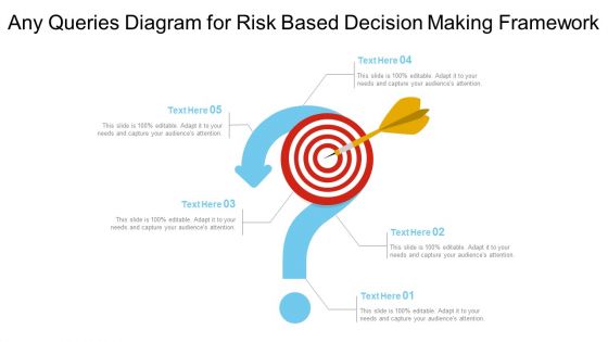 Any Queries Diagram For Risk Based Decision Making Framework Ppt PowerPoint Presentation File Design Templates PDF