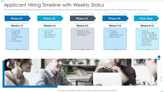Applicant Hiring Timeline With Weekly Status Ideas PDF Applicant Hiring Timeline With Weekly Status Ideas PDF