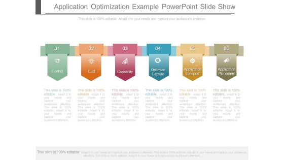 Application Optimization Example Powerpoint Slide Show