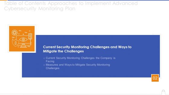 Approaches To Implement Advanced Cybersecurity Monitoring Plan Ppt PowerPoint Presentation Complete Deck With Slides