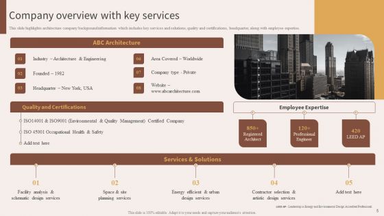 Architecture Engineering And Planning Services Company Ppt PowerPoint Presentation Complete With Slides