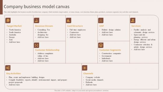 Architecture Engineering Planning Services Company Company Business Model Canvas Topics PDF Architecture Engineering Planning Services Company Company Business Model Canvas Topics PDF