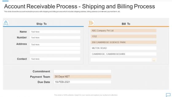 Arrears Management For Collections And Billing Account Receivable Process Shipping Infographics PDF
