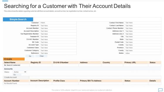 Arrears Management For Collections And Billing Searching For A Customer Elements PDF