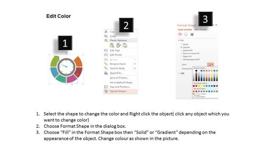 Arrow Clock Infographic For Time Management Powerpoint Template