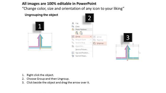Arrow Diagram For Seven Options Display Powerpoint Template
