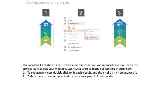 Arrow Infographics With Three Steps Powerpoint Slides