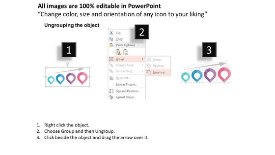 Arrow On Four Growth Steps Powerpoint Templates