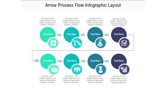 Arrow Process Flow Infographic Layout Ppt PowerPoint Presentation File Rules PDF