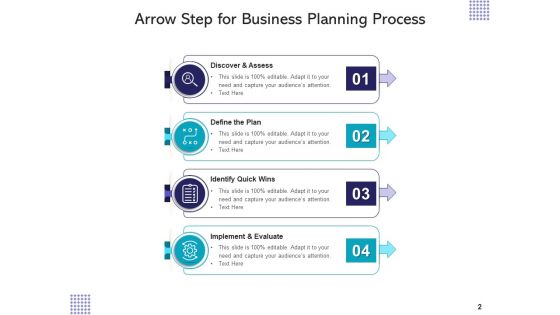 Arrow Step Diagram Planning Proces Ppt PowerPoint Presentation Complete Deck