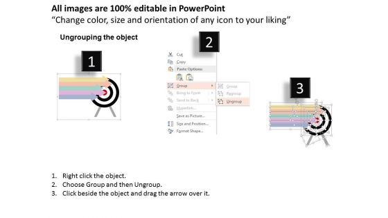 Arrows Infographic Target Planning Model Powerpoint Template