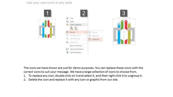 Arrows Matrix For Business Vision Analysis Powerpoint Slides