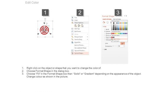 Arrows On Target Board For Business Goal Analysis Powerpoint Slides