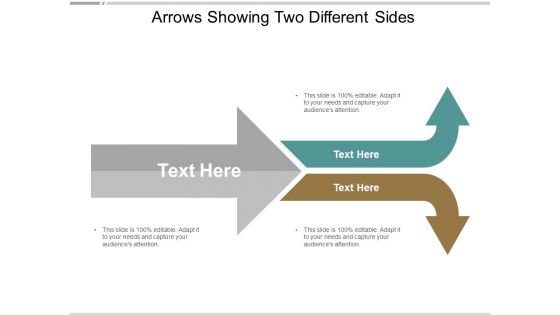 Arrows Showing Two Different Sides Ppt Powerpoint Presentation Professional Pictures