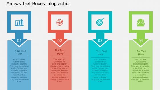 Arrows Text Boxes Infographic Powerpoint Template