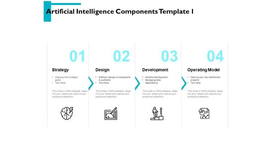 Artificial Intelligence Components Strategy Ppt PowerPoint Presentation Gallery Example