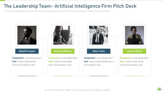 Artificial Intelligence Firm Pitch Deck Ppt PowerPoint Presentation Complete Deck With Slides