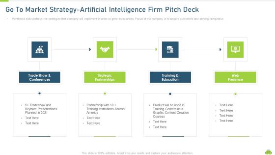 Artificial Intelligence Firm Pitch Deck Ppt PowerPoint Presentation Complete Deck With Slides