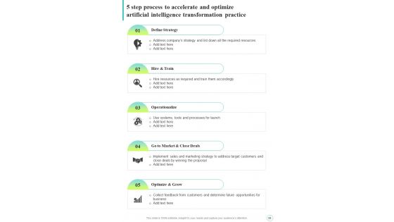 Artificial Intelligence Transformation Playbook Template
